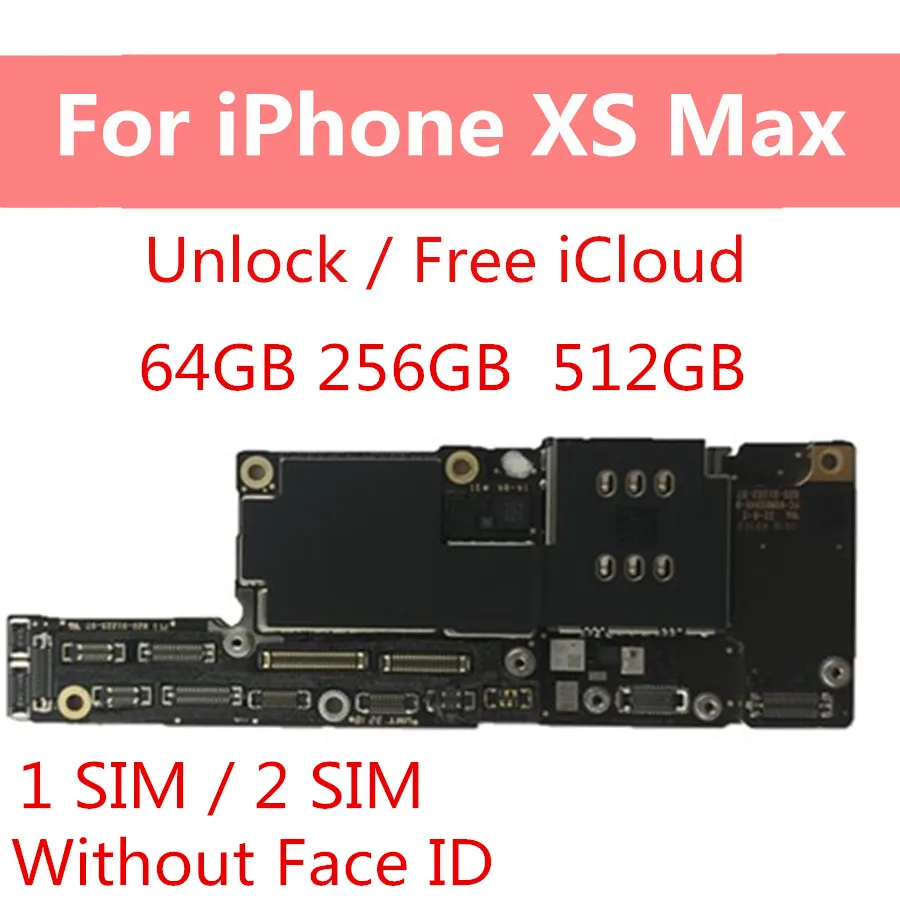 

256GB For iPhone XS Max Motherboard With / Without Face ID Rear Back Camera Set Logic Board For iPhone XS Max Original Unlocked