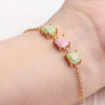 

Sanying M611 18k gold-plated diy square zircon pendant jump ring for jewelry making jewelry accessories for earrings 10pcs/lot