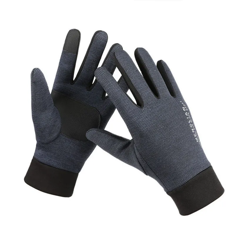 Winter Man Warm Touch Screen Plus Velvet Cotton Thin Fleece Outdoor Sports Windproof Cycling Drive Ski Non-Slip Mittens Gloves mens leather work gloves