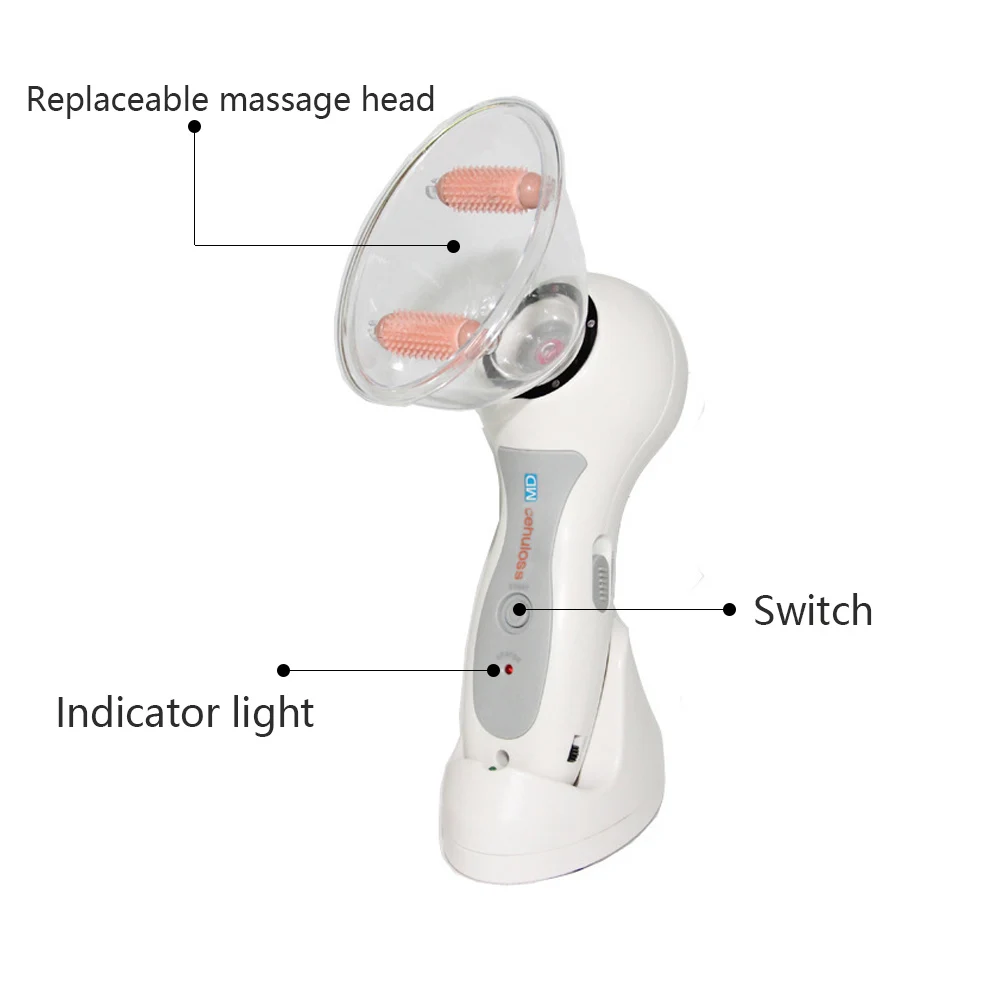 Портативный Антицеллюлитный Массажер для всего тела, глубокий массаж груди, целлюлитная присоска, вакуумные банки, устройство для лечения, EU US Plug