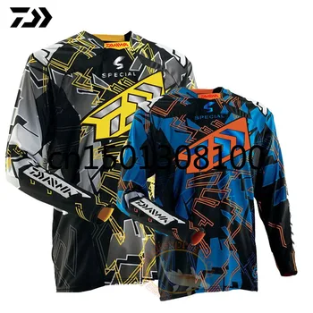 

2020 DAWA Large Size Fishing Shirt Quick Dry Cycling Hiking Jersey Soft Fishing Clothing Anti-UV Long Sleeve Fishing Jersey