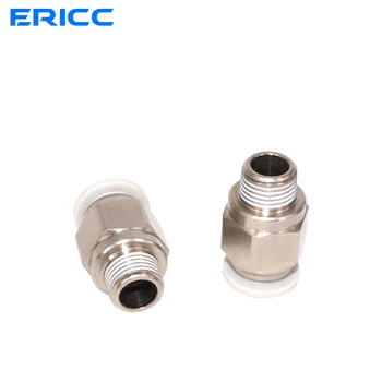 

High Quality PC Pneumatic Connector Metric Thread PC4/6/8/12 M6/M8/M10/M12/M14/M16 Air Pipe Connector Quick Coupling Fitting