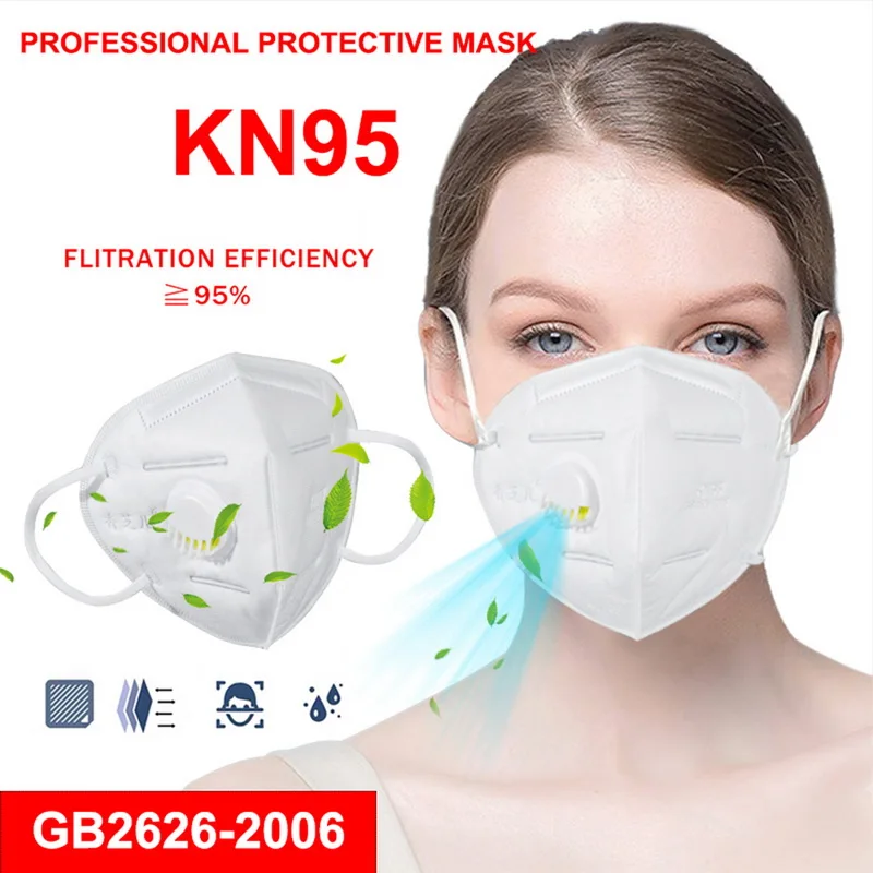 

10Pcs KN95 Face Mask Anti Dust Bacterial KN95 Mask 4-Layer PM2.5 Dustproof Protective 95% Filtration KN95 Mouth Muffle Cover