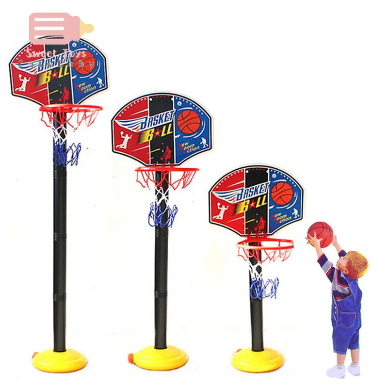 

Indoor Outdoor Adjustable Portable Basketball Toy Set with Stand Ball Baby Sports Toy Balls Set for Children Games Kids Gift