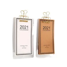 

New 2021 Menu Calendar Simple DIY Loose-leaf Schedule Plan Desk Calendar Small Wall Calendar Ins Literary Desk Calendar