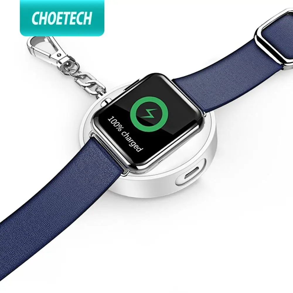 Беспроводное зарядное устройство CHOETECH 900 мАч для i watch 1 2 3 4 5 портативное магнитное
