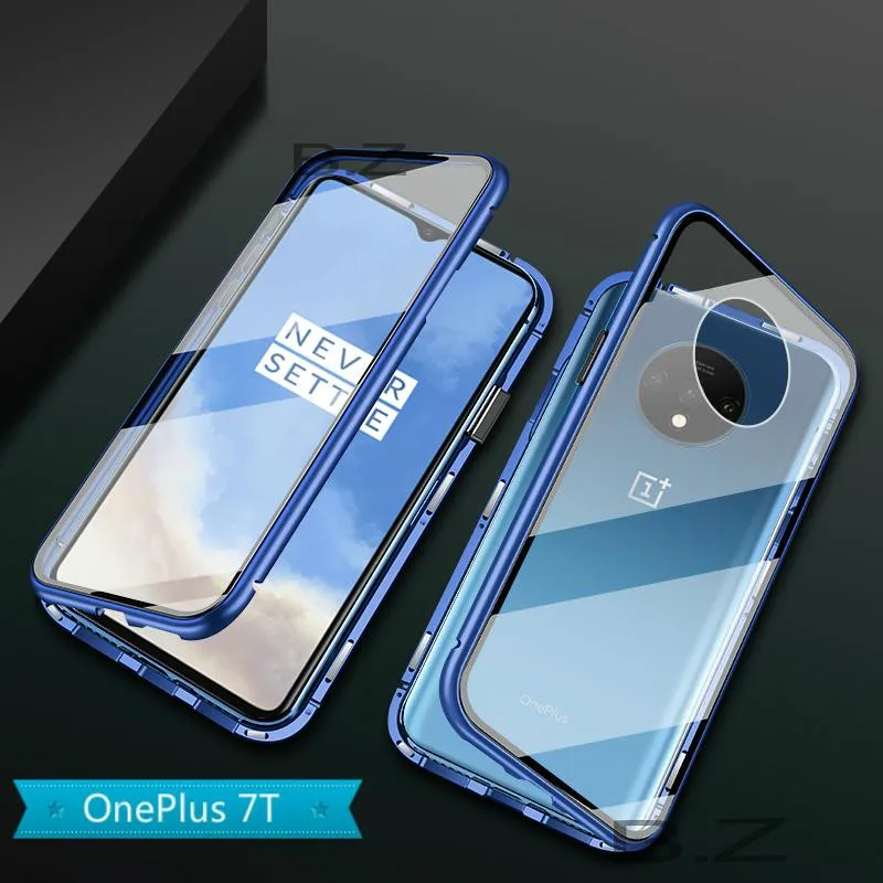 Для Oneplus 7T 1+ 7T Задняя панель+ передняя двойная сторона закаленное стекло Магнитный чехол для One Plus 7 7T 6 6T mlaren металлический бампер крышка