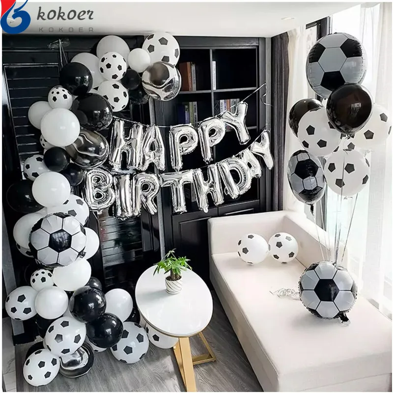 

142pcs Football Soccer Balloons Garland Arch Kit Football Theme Party Latex Foil Helium Air Ballon Birthday Party Decorations