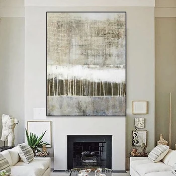 Buy Handmade Thick Knife Abstract High Quality Oil Painting Earth Gray Abstract Sand On Canvas Painting Decor Oil Painting Bedroom