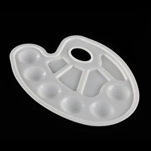 1 шт., пластиковый лоток для рисования, цветная палитра, художественная краска для масла, акварельная белая краска, поддон, 10 колодцев, дизайн с отверстием для большого пальца