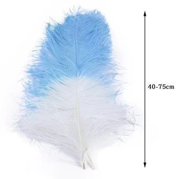 

Fluffy High Quality Blue White Ostrich Feather 70-75 CM Wedding Home Party Decoration Feathers Crafts Ostrich Plumes 10 Pcs/Lot