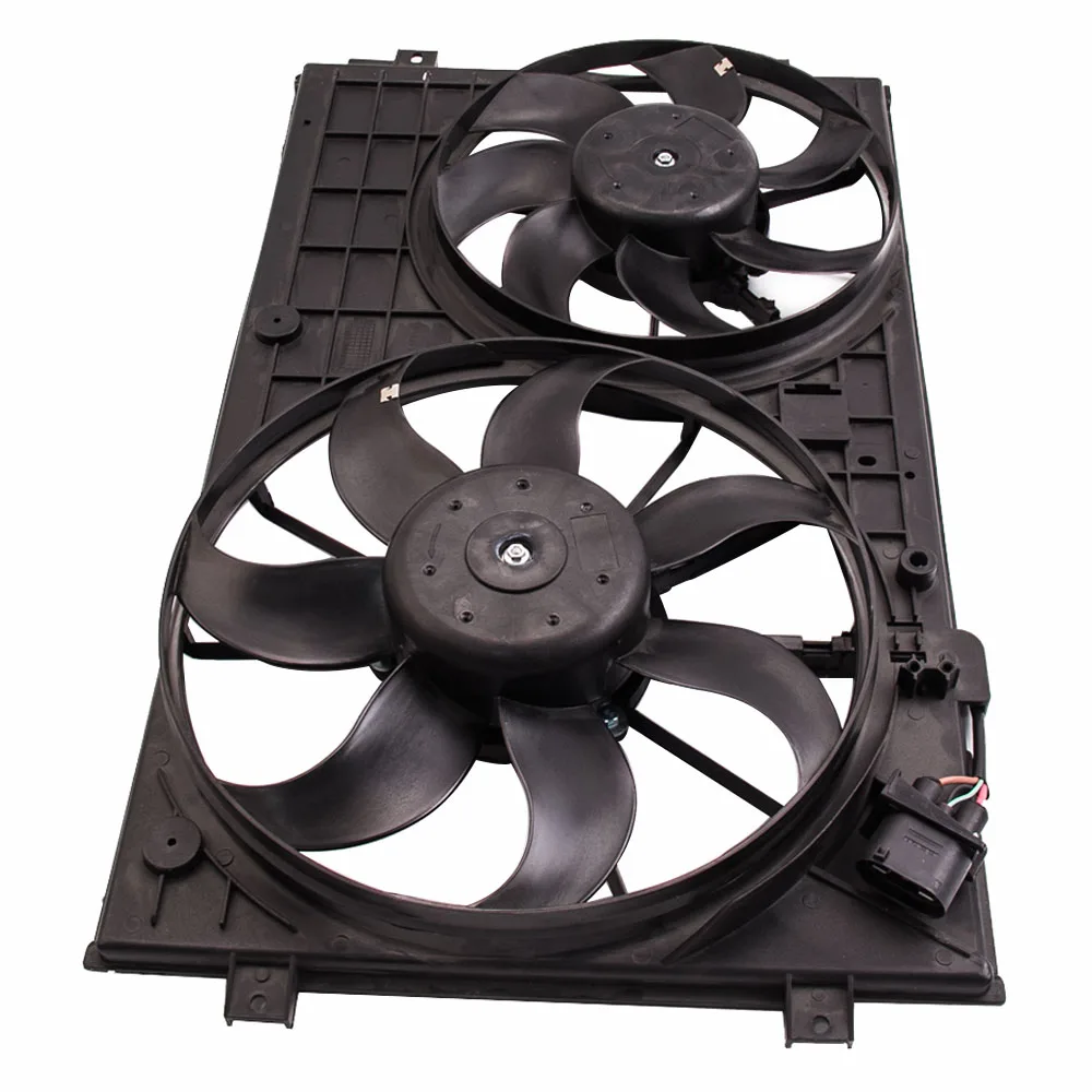 Electric Double Radiator Cooler fan motor for VW GOLF PASSAT 3C0959455F