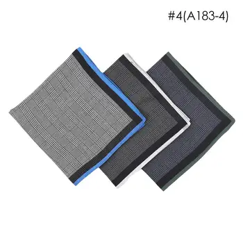 

43*43cm Plaid Stripe Hankie Assorted Pocket Hankies Scarves Fashion Men'S Handkerchiefs 12pcs/Pack Classic Business Chest Towel