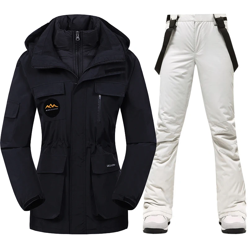 Ski Jacket Winter Jacket Super Warm Ski Suit Women Winter Snow Down Jacket And Pants Outdoor Waterproof Breathable