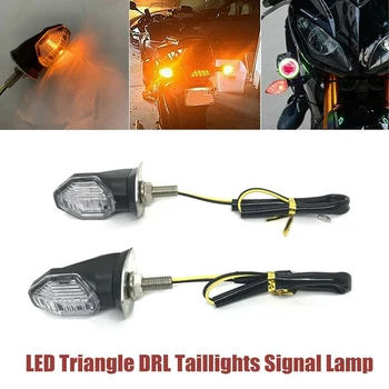 

12V Motorcycle Flashing Turn Signal Lamp Indicator LED e-Shaped DRL Tail Lights