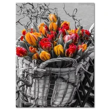 

QIZITENG 5D Diy Diamond Painting Tulip Square/Round Flower Diamond Mosaic Embroidery Cross Stitch Home Wall Decoration Pendant