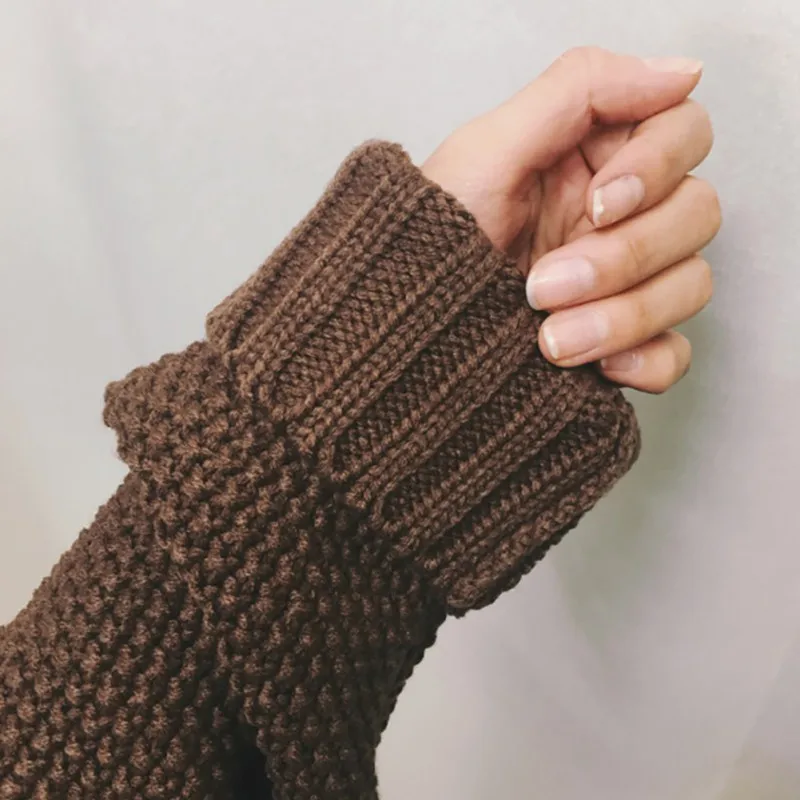 Autumn Winter Thick Warm Sweater Women Korean Style V-Neck Long Sleeve Pullover Casual Loose solid knitted Jumper Sweaters Autumn Winter Thick Warm Sweater Women Korean Style V-Neck Long Sleeve Pullover Casual Loose solid knitted Jumper Sweaters