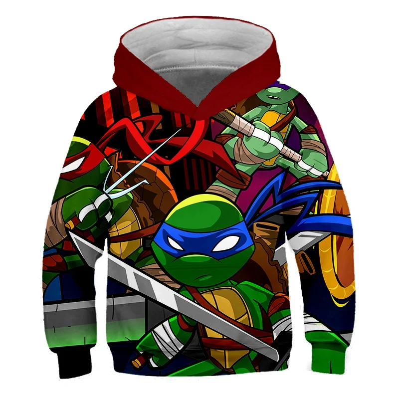 

Teenage Mutant Ninja Turtle 3D Print Boys Hoodies Teens Autumn Hooded Sweatshirt For Boys Kids Clothes Long Sleeve Pullover Tops