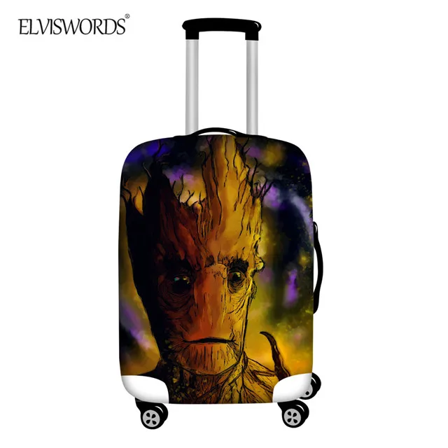 ELVISWORDS Groot чехол для чемодана протектор Чехлы для чемодана на колесиках стрейч Толстый Высокое качество для 18-32 дюймов - Цвет: HMG198