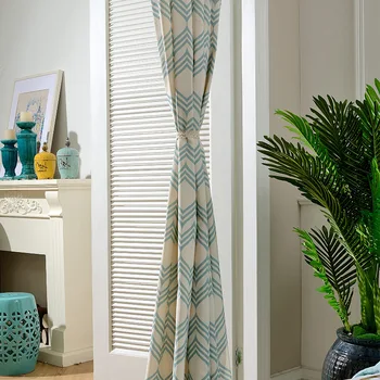 

[Hill] Curtain Fabric Modern Simple European-Style Curtain Polyester-Cotton Printing Shade Curtain Window Screen