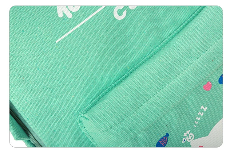 Fashion Cartoon Kitten backpack for ladies High quality canvas school bag for teen girls College 4pcs/set school backpacks