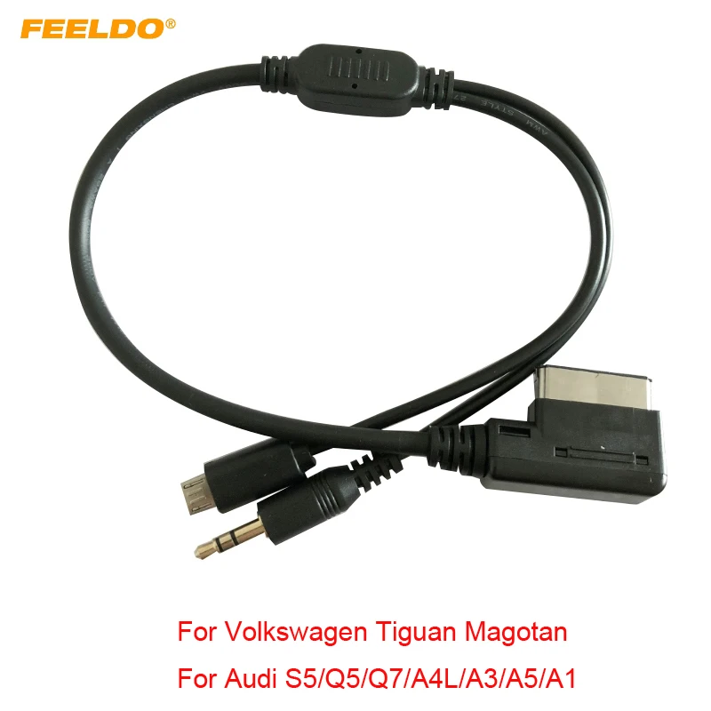 Автомобильный аудио музыкальный интерфейс FEELDO AMI/MDI/MMI к 3 5 мм разъему Micro USB AUX