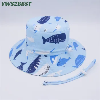 

New Fashion Summer Baby Hats for Girls Kids Boys Sun Hat whale print Cotton Baby Hat Spring Autumn Infant Hat Toddler Child Cap