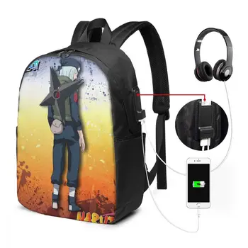 

2020 Mizuki Custom Japanese Anime Naruto Print Cartoon Image paiting USB Backpack 17 In Dropshipping wholesale free custom bag