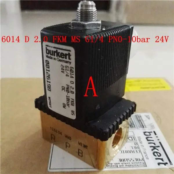 

burkert 6014 C 1.5 FKM MS G1/8 PN0-16bar 24V DC 8W 125329