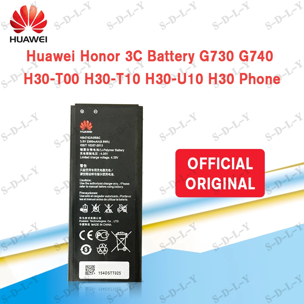 Оригинальный аккумулятор Huawei HB4742A0RBC HB4742A0RBW 100% мАч для HUAWEI Honor 3C Ascend G630 G730 G740 |