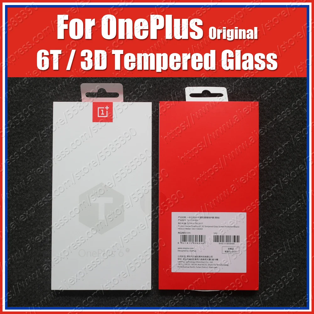 OnePlus 6T Original 3D Tempered Glass Screen Protector Film