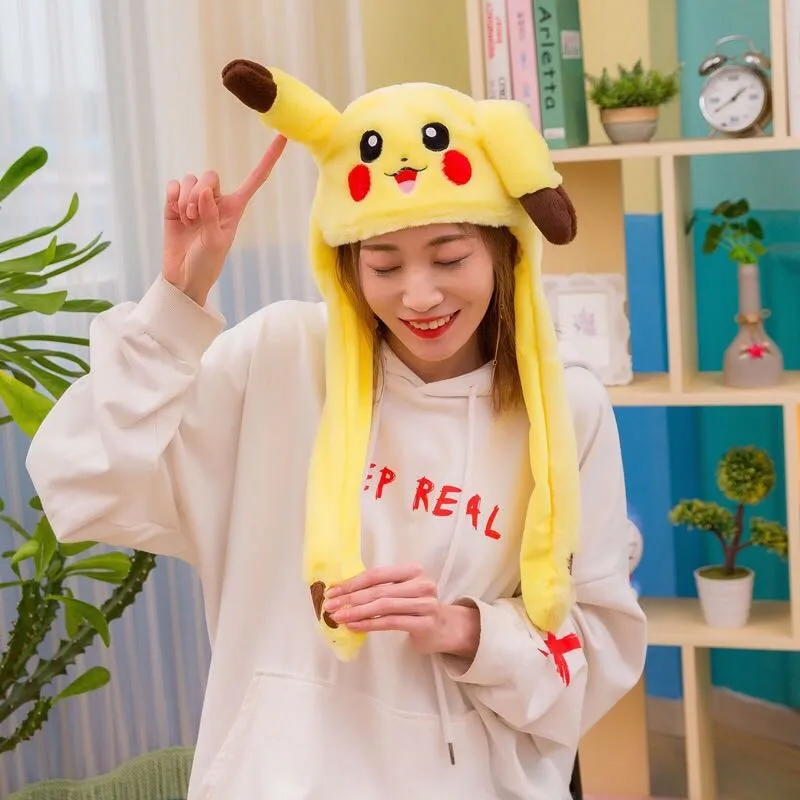 Plush Toys Celebrity Style Douyin Hat Amusement Park Cute Rabbit Pikachu Creative Cartoon