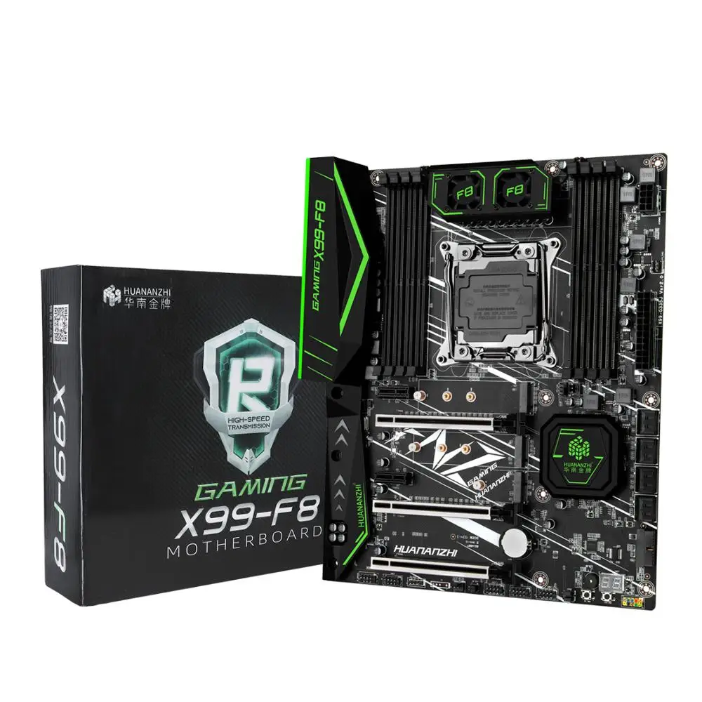 Материнская плата HUANANZHI X99 F8 slot LGA 2011 3 USB3.0 NVME M.2 SSD поддерживает Память DDR4 REG ECC и