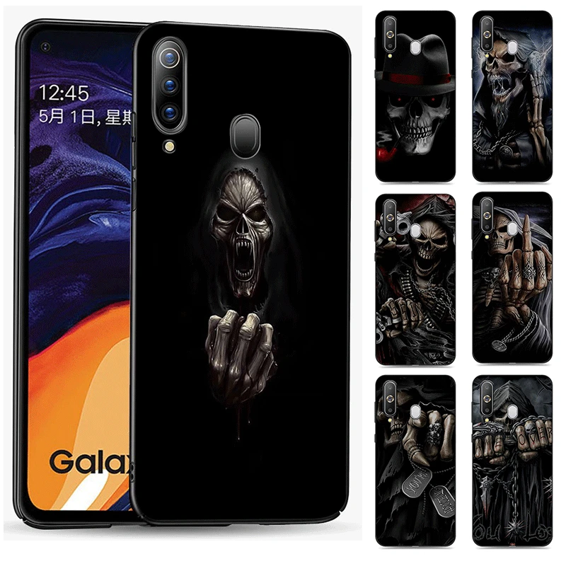 Phone Cases Shell for Samsung A3 A5 2016 2017 A6 A6 Plus A7 A9 2018 Case Silicone Cover For Samsung A2 Core  Skull