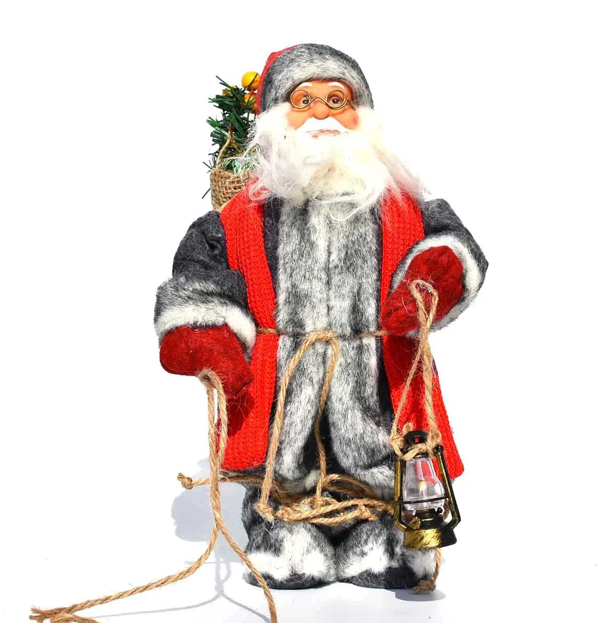 Рождественские украшения, куклы Санта-Клауса, стоящая Рождественская статуэтка, украшение для праздника, украшение для окна 30 см