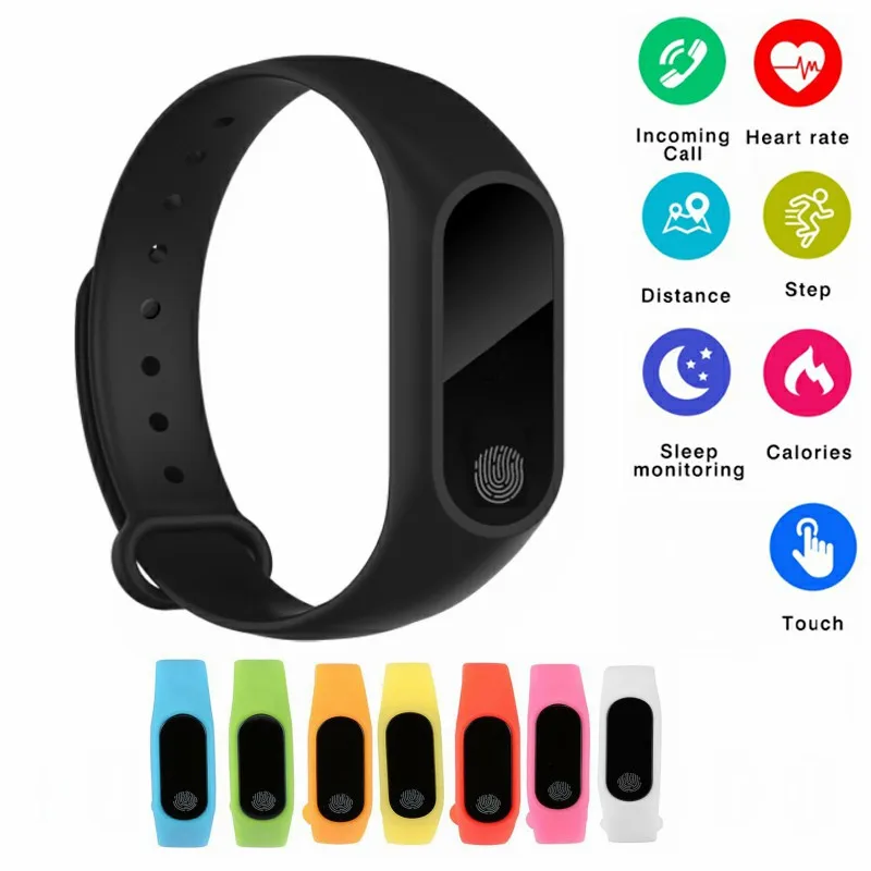 

M2 Smart Band Waterproof Band Heart Rate Monitor Bluetooth Smart Bracelet Sleep Fitness Tracker Pedometer Wristband