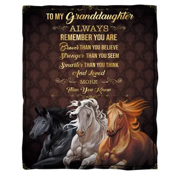 

ONGLYP Flannel Blanket To My Granddaughter Throw Blanket Super Soft Lightweight Plush Blanket for Couch Sofa Bed Birthday Gifts