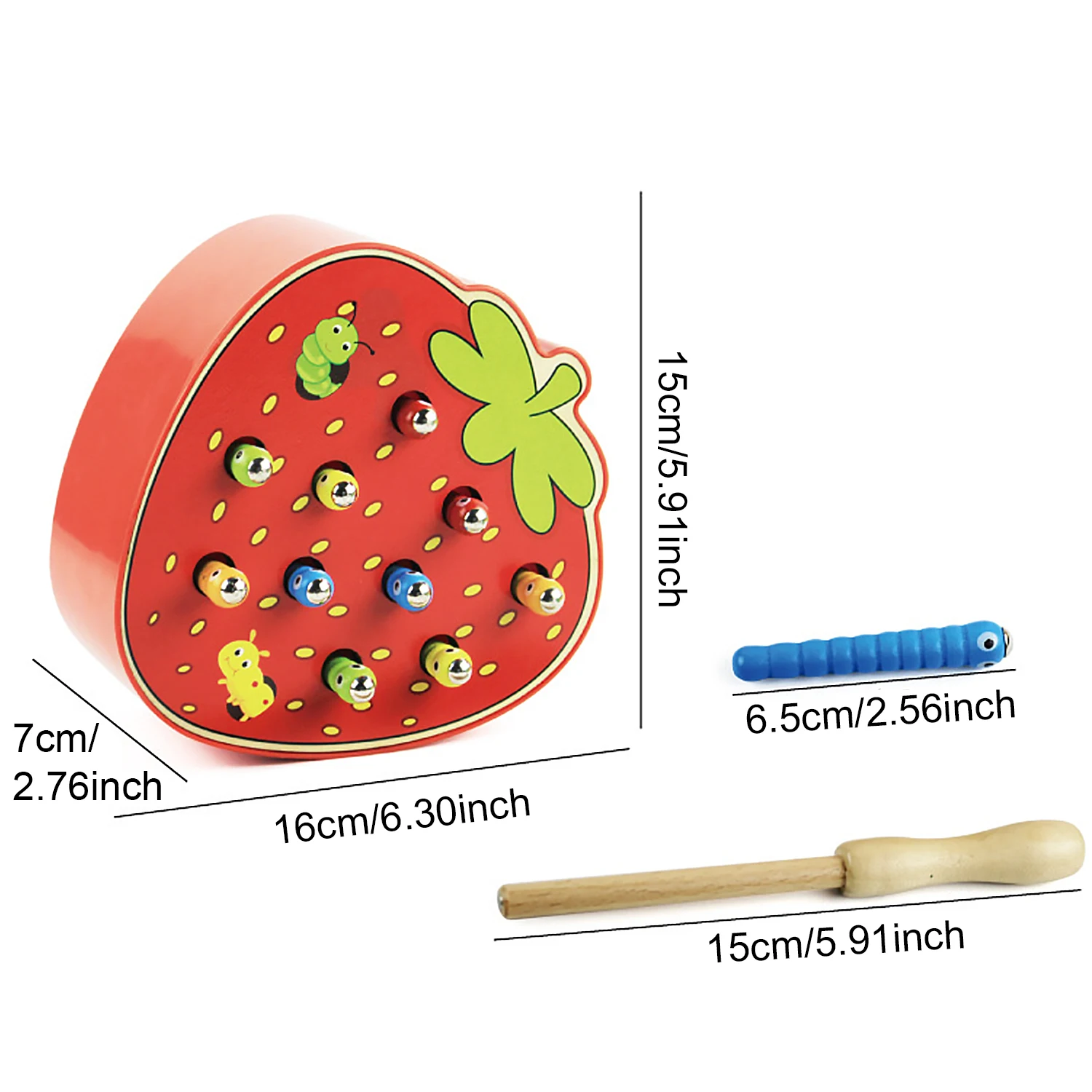 3D детский деревянный магнитный улов игрушечные насекомые Мультяшные деревянные