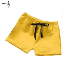 Детские шорты Спортивные Повседневные хлопковые шорты для маленьких мальчиков и девочек летние детские пляжные однотонные шорты одежды для мальчиков От 2 до 10 лет