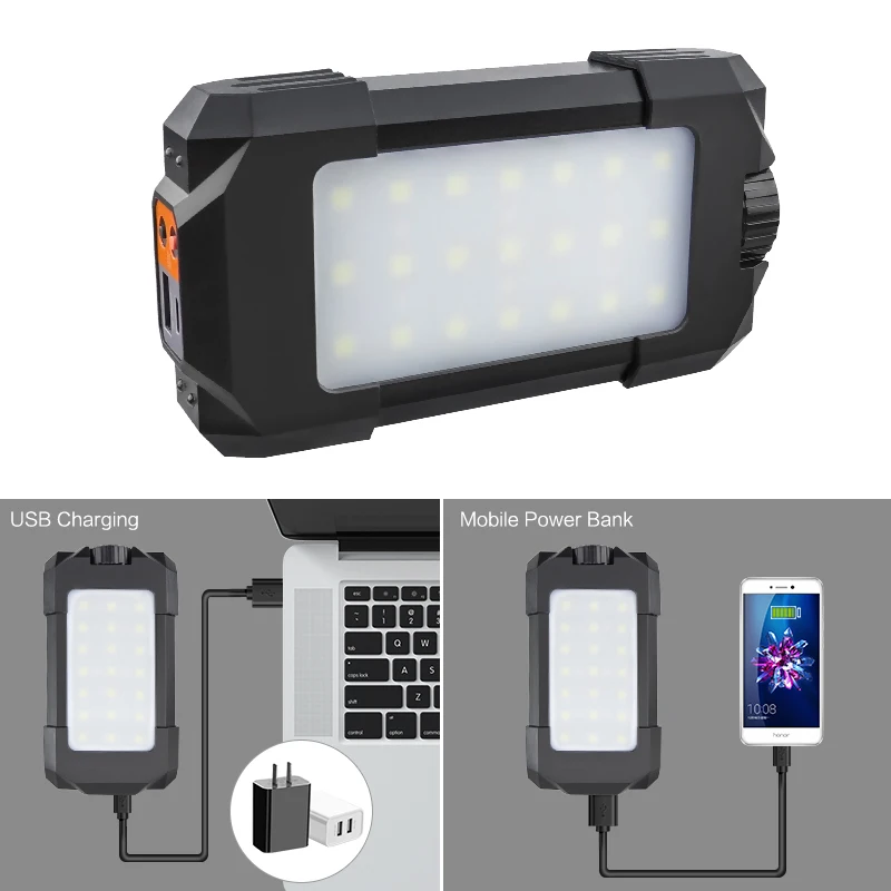 Camping Tent Light Outdoor Rechargeable Portable Lantern 27 LEDs Lamp 500LM 10W Flasher Flashlight Portable Power Bank