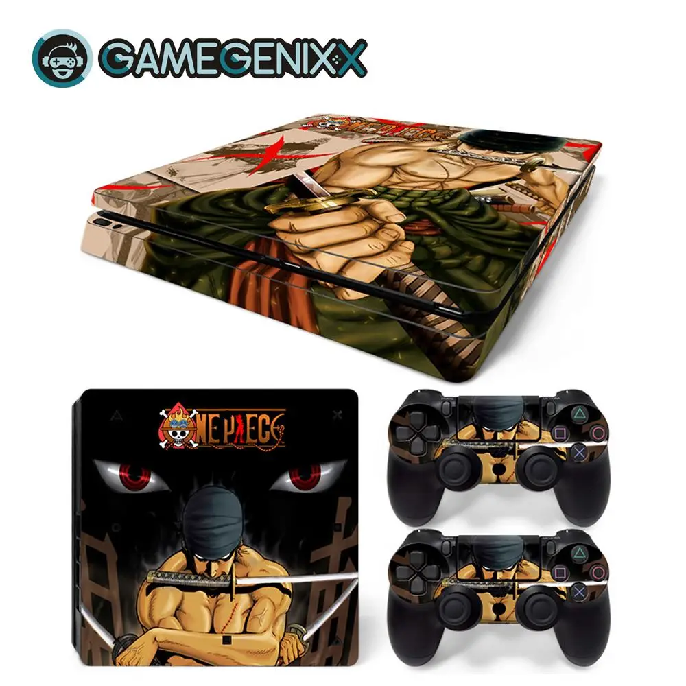 One Piece GAMEGENIXX Кожа Наклейка виниловая оберточная крышка полный набор для PS4 Slim консоли и 2 контроллеров-одна штука - Цвет: One Piece