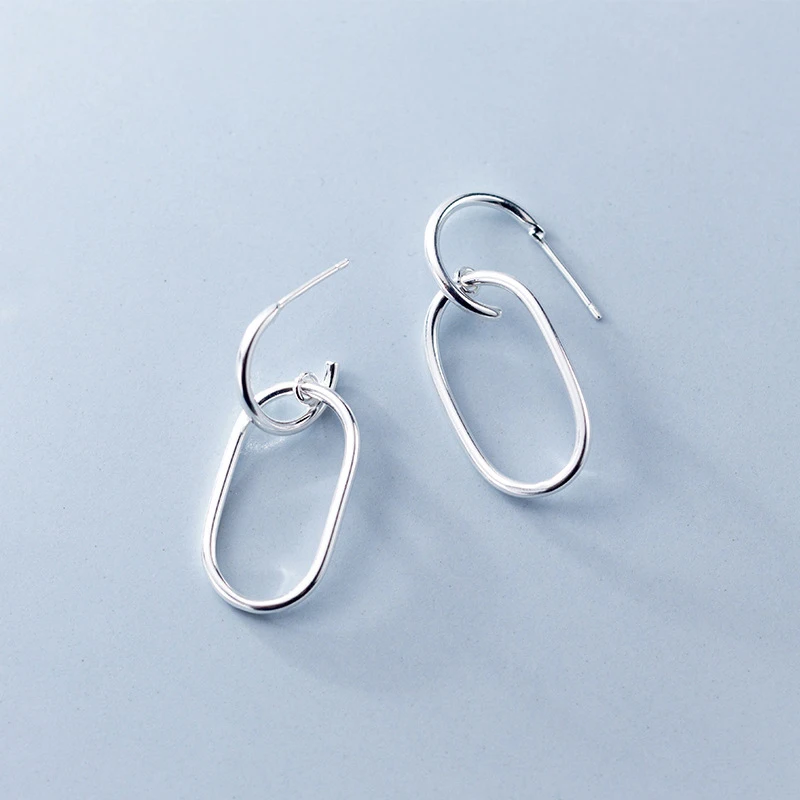 Серьги из розового золота, корейские серьги, 925 серебряные ювелирные изделия, Винтажные серьги, минимализм, серьги Kolczyki Oorbellen