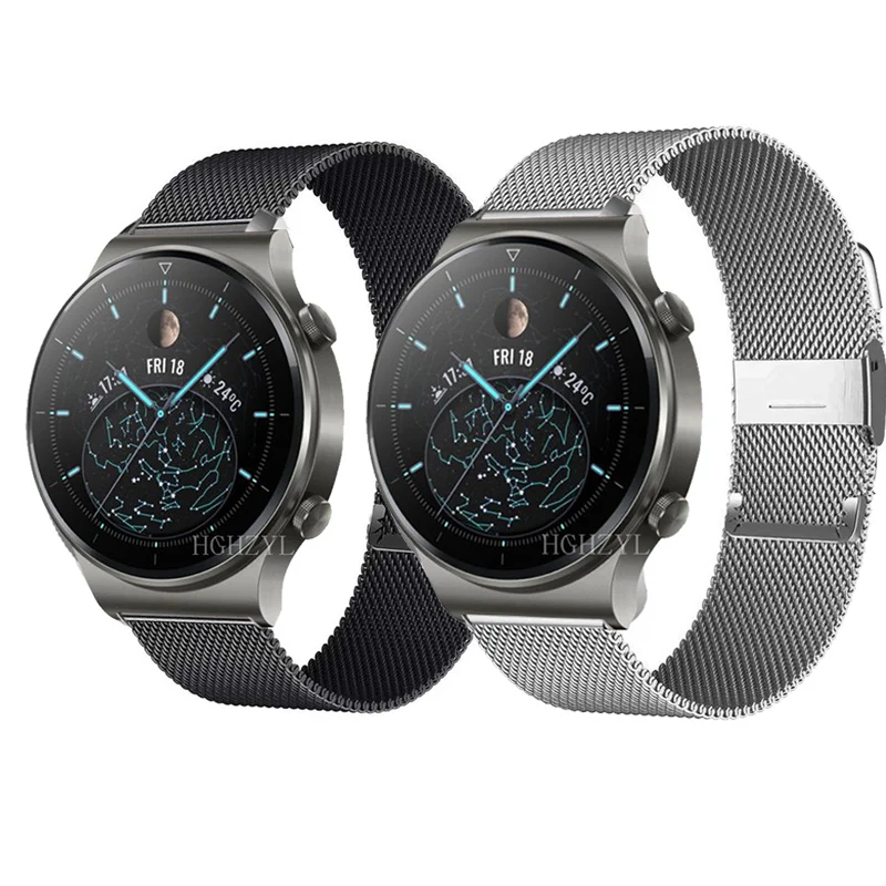 Ремешок Миланская петля для Huawei watch GT2 Pro браслет из нержавеющей стали GT 2 46 мм Honor