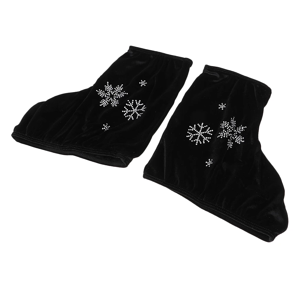 2pcs Ice/Figure/Roller Skate Boots Shoes Cover Protecting Tool with Snowflake Image, Rose Red, White, Black