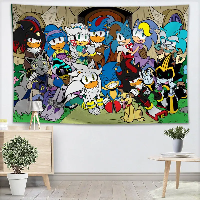 20 Sonic The Hedgehog гобелен настенный Декор для домашней вечеринки на день рождения украшения тканевые гобелены палатка туристический спальный коврик - Цвет: 20