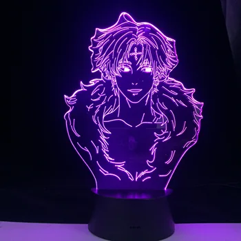 

KURORO RUSIRUHERU Hunter X Hunter Character Image 3d Led Night Lamp Family Party Atmosphere Night Light with Remote Control Gift