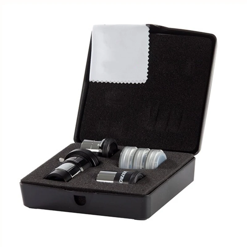 Professional ASTROMASTER ACCESSORY KIT include 2X barlow lens 6mm Ploss 15 mm Kellner Eyepiece#25#80A Filter Moon Filter