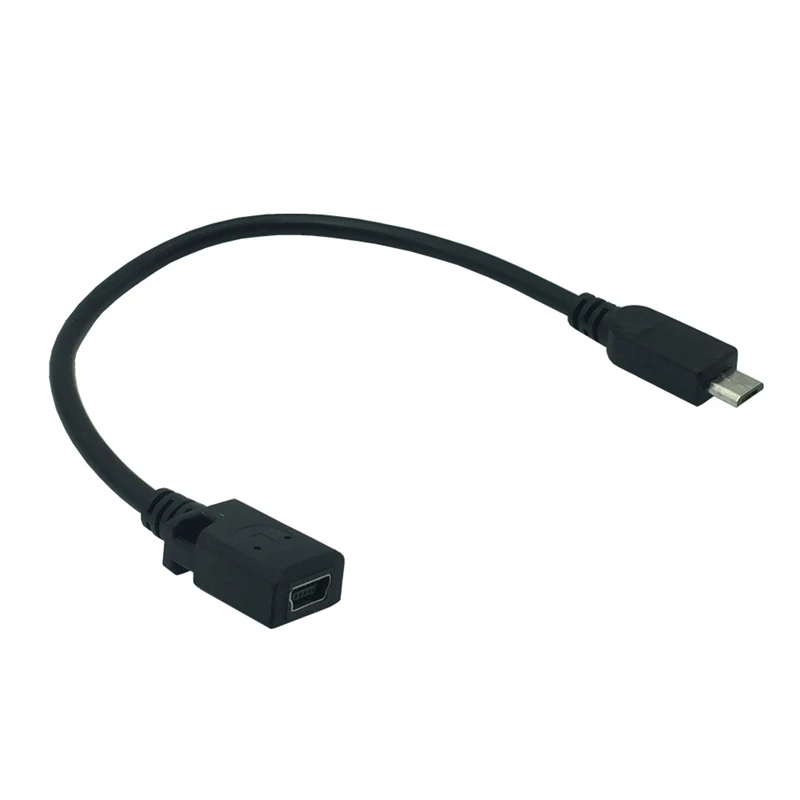 Переходник Micro USB папа в Mini usb мама 15 см переходник для передачи данных и зарядки