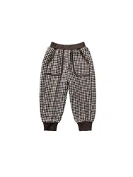 Meninas calças 2021 inverno xadrez grosso mais veludo algodão calças coreano loverly elástico calor harem pant crianças roupas menina