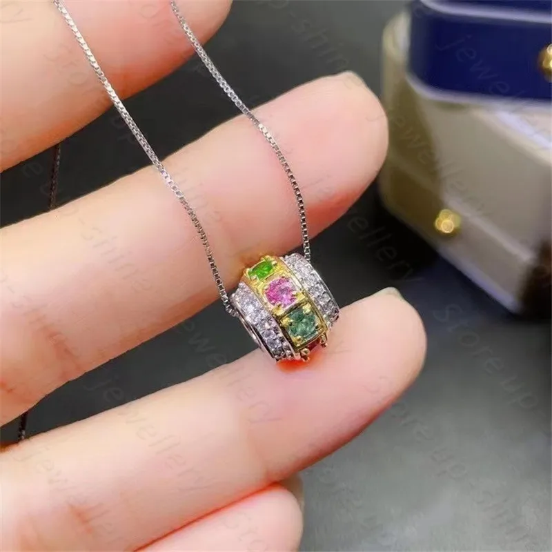 

Натуральное ожерелье из турмалина, серебро 925 пробы, женское ожерелье, суперблестящая роскошная атмосфера, банкетные ювелирные изделия